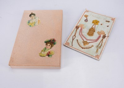 Lot 780 - A French box contains original card of gilt jewellery and accessories