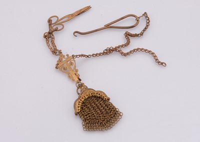 Lot 781 - A 19th century doll’s gilt chatelaine