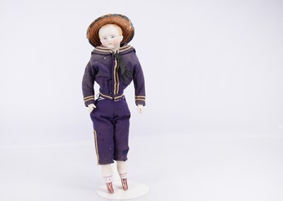 Lot 789 - A fine Alt, Beck & Gottschalk turned bisque shoulder-head body doll