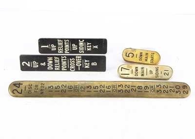 Lot 673 - Brass and Iron Signal Leaver Leads