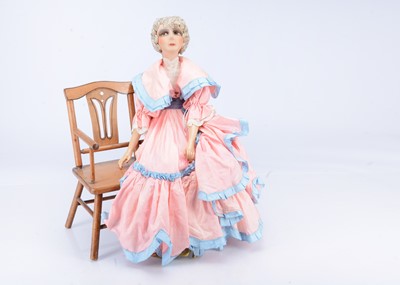 Lot 834 - A French boudoir doll