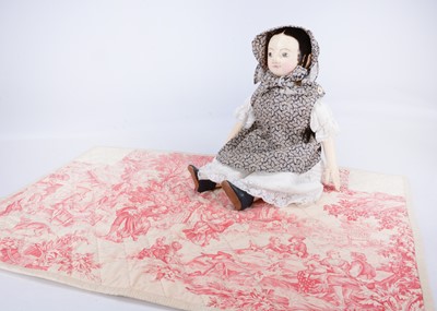 Lot 849 - An artist replica Izannah Walker painted cloth doll