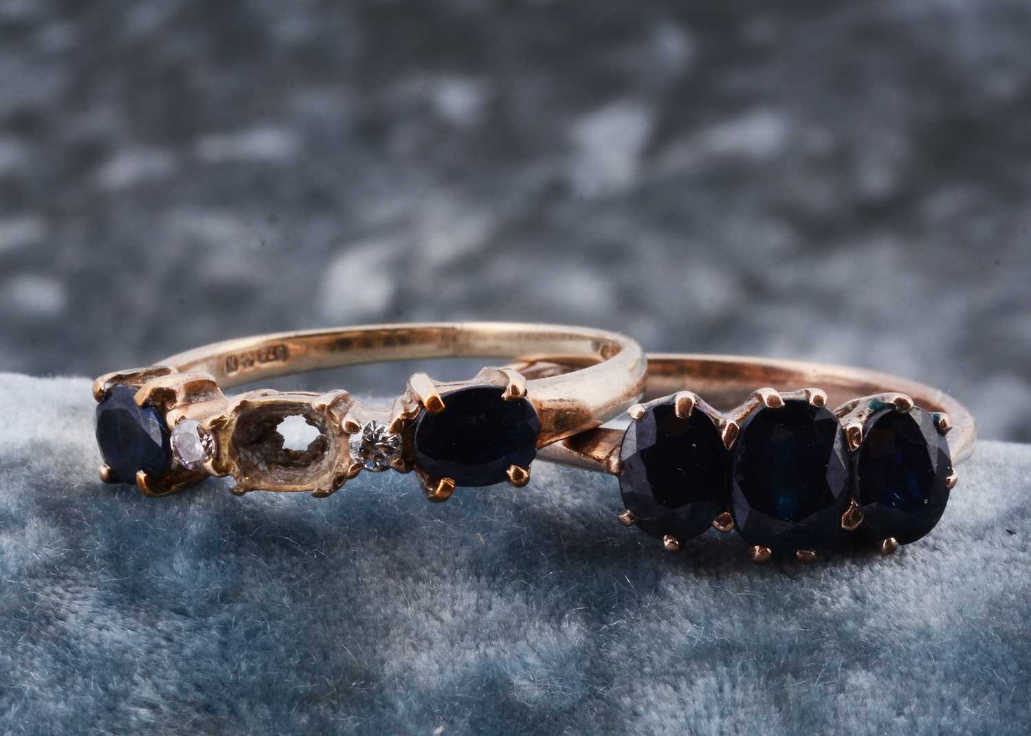 Lot 16 - Two gem set dress rings