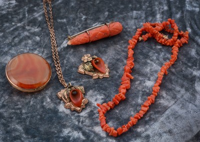 Lot 22 - A collection of carved coral