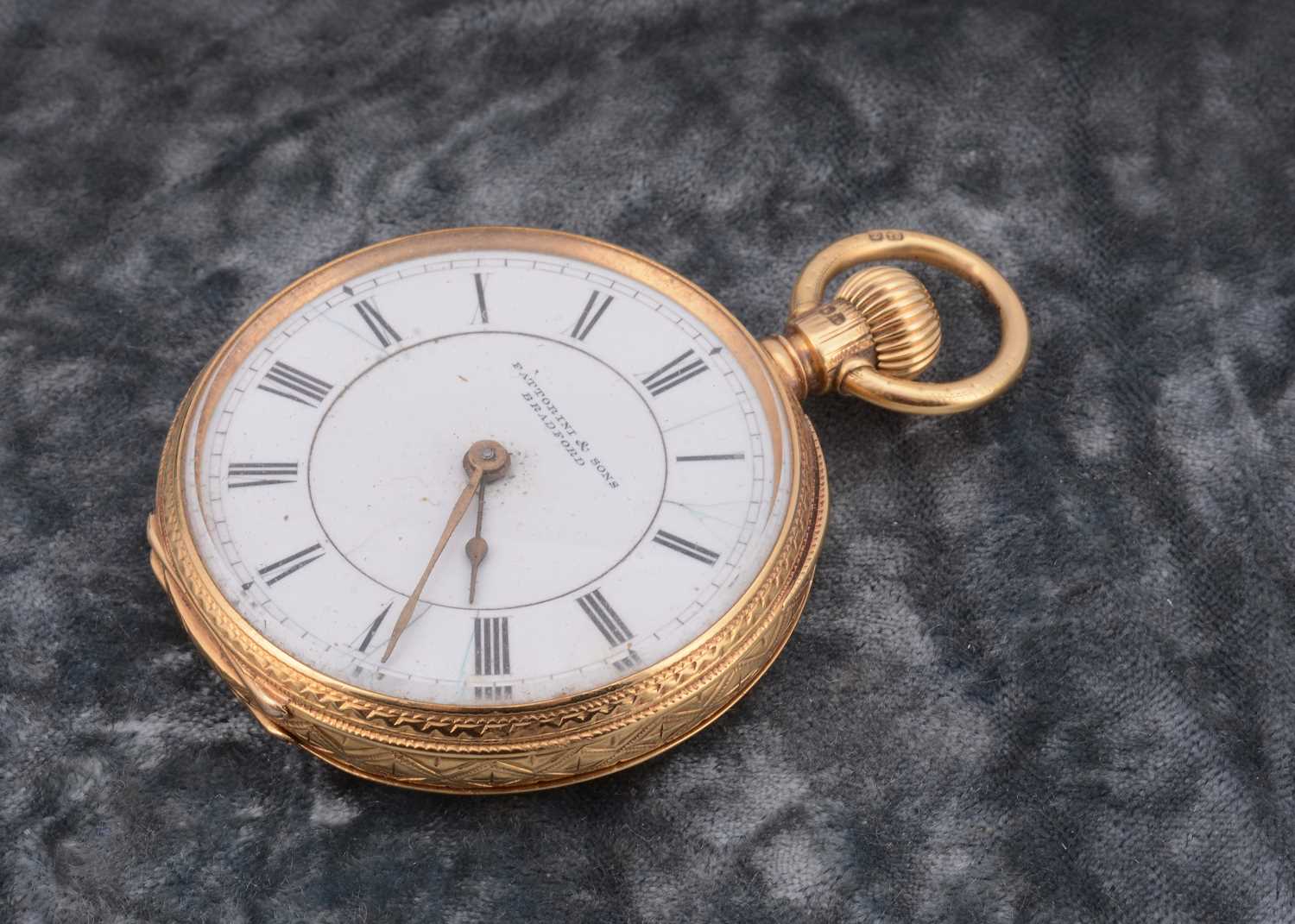Lot 28 - An 18ct gold open faced pocket watch