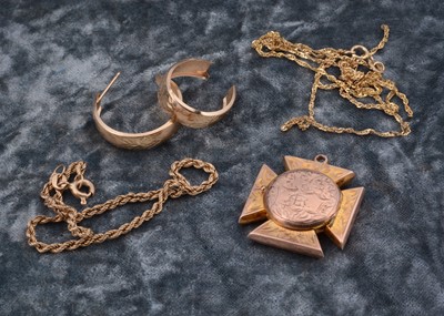 Lot 81 - A collection of 9ct gold