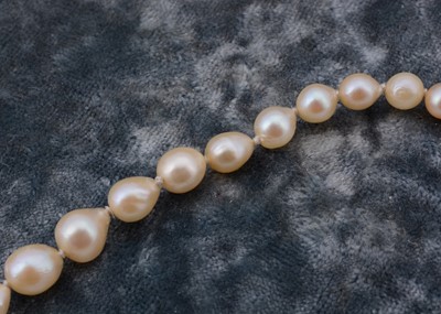 Lot 86 - A string of graduated cultured pearls