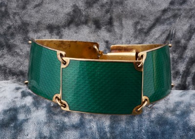 Lot 107 - A Norwegian silver and enamel bracelet
