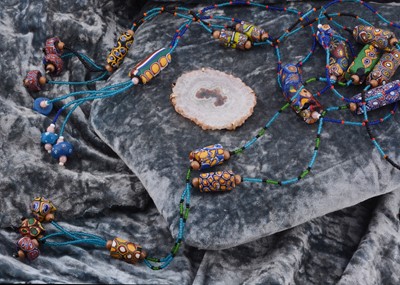 Lot 160 - Three African trade bead necklaces