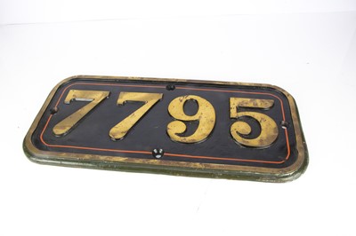 Lot 699 - GWR Cast Brass Cabside Number Plate