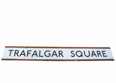 Lot 703 - Enamelled London Transport Trafalgar Square Station Frieze Sign