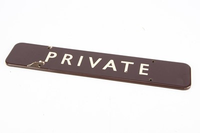 Lot 706 - BR (W) Western Region Enamelled Private Sign