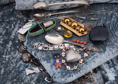 Lot 237 - A collection  of silver and costume