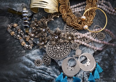 Lot 249 - A base metal North African inspired necklace