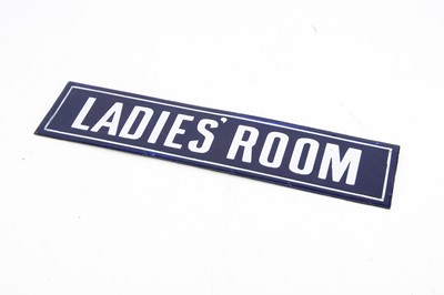 Lot 709 - Midland Railway Enamel Ladies' Room Door Plate