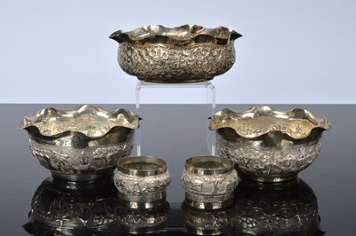 Lot 292 - Five first half 20th century Indian silver items