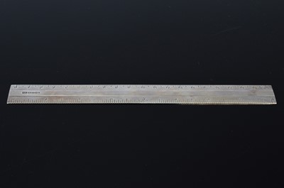 Lot 298 - A modern silver ruler by PS