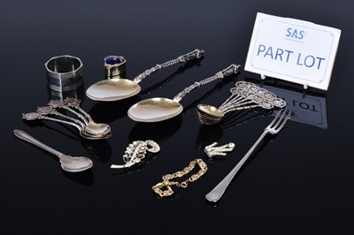 Lot 317 - A collection of silver and silver plate and other items