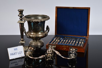 Lot 343 - An early Victorian cased set of twelve dessert knives and forks