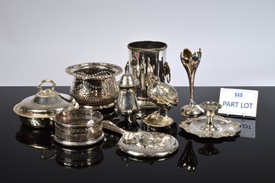 Lot 361 - A collection of silver plated items