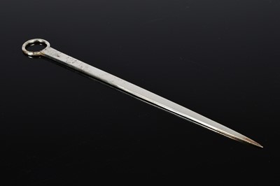 Lot 362 - A Victorian silver meat skewer by John & Henry Lias