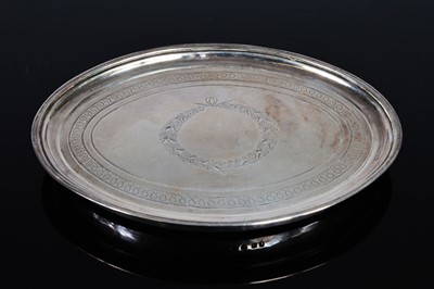 Lot 363 - A George III silver filled teapot stand by Robert & David Hennell