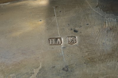 Lot 373 - A George V silver oval box by HA