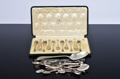 Lot 377 - A collection of silver spoons