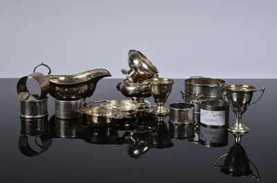 Lot 378 - A collection of small silver items