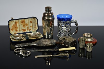 Lot 384 - A collection of silver plate and other items