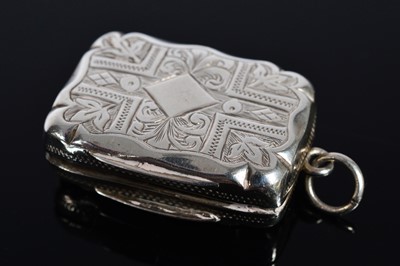 Lot 406 - A Victorian silver vinaigrette by Hilliard & Thomason