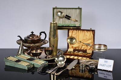 Lot 411 - A collection of silver and silver plated items