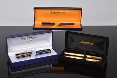 Lot 419 - A collection of five Waterman pens