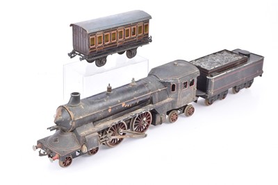 Lot 779 - An uncommon Gauge 1 Live Steam German-style 4-4-4 Express Locomotive and bogie Tender by Bing