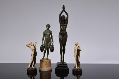 Lot 426 - Four Art Deco style figures of ladies