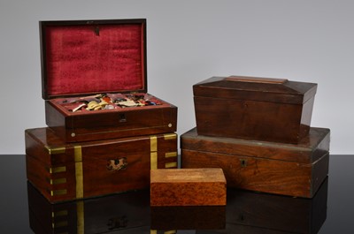 Lot 439 - A group of five Victorian and later boxes