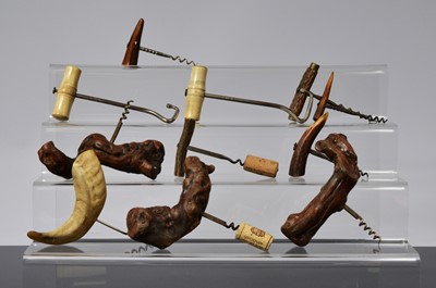 Lot 455 - Nine corkscrews and a pair of boot pulls