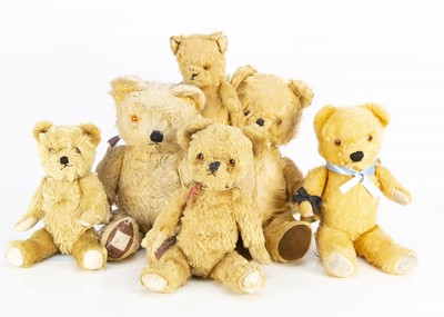 Lot 484 - Six post-war British Teddy Bears