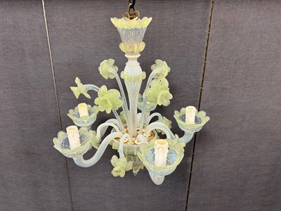 Lot 491 - A mid 20th century Venetian glass chandelier