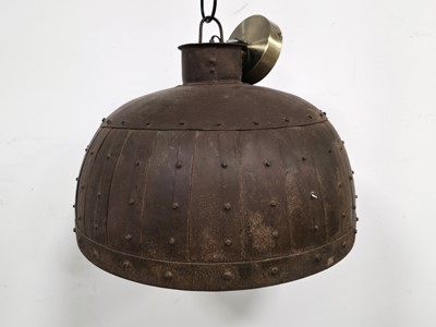Lot 493 - A large second half 20th century Indian copper ceiling light