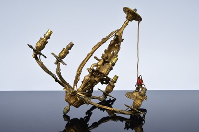 Lot 515 - 1920s Ormolu Gilt Brass Electrolier