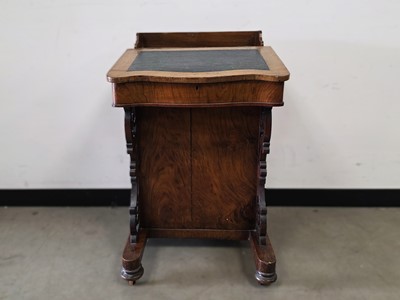 Lot 518 - A late Victoria mahogany davenport