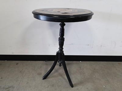 Lot 520 - A late Victorian inlaid tilt top table