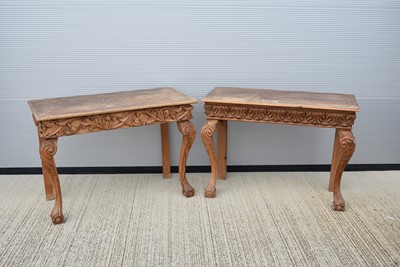 Lot 521 - Harlequin Pair of 19th Century Pine Pier/Console Tables (2)