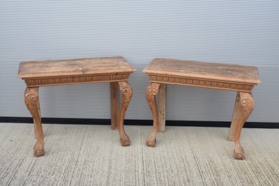 Lot 522 - Pair of 19th Century Pine Pier/Console Tables (2)
