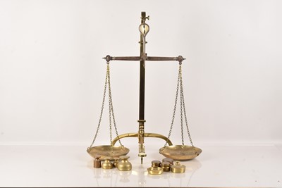 Lot 41 - A vintage Vandome, Titfords & Pawson set of Brass Scales