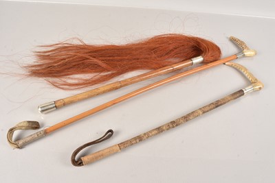 Lot 60 - Three silver collars Riding Crops