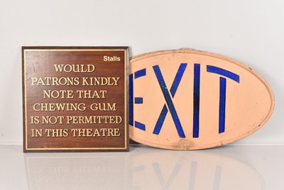Lot 73 - Two Signs from a Theatre