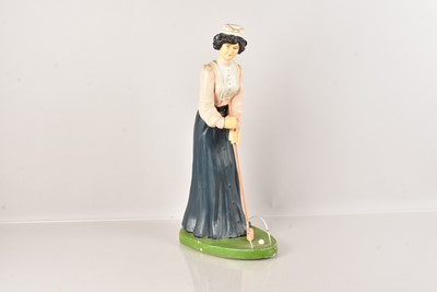 Lot 79 - A large Plaster figure of a Lady playing Croquet