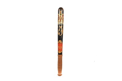 Lot 100 - A Victorian Policeman's painted wooden truncheon